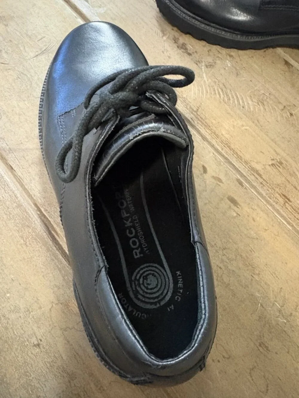 Rockport Men's Northfield Black Leather Oxfords 7.5M